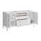 James Martin Vanities 60'' Double Vanity, Bright White w/ Single Hole 3 CM White Zeus Quartz Top & Backsplash 485-V60D-BW-1WZ - alternate 7